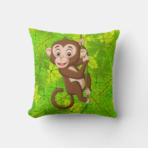 Monkey Vine Jungle Design Throw Kissen