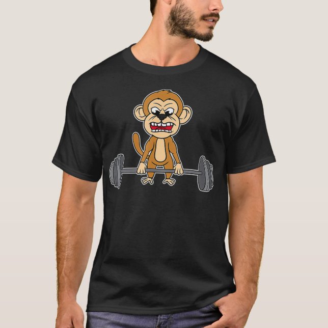 Monkey Weighlift, kraftsteigernd T-Shirt (Vorderseite)