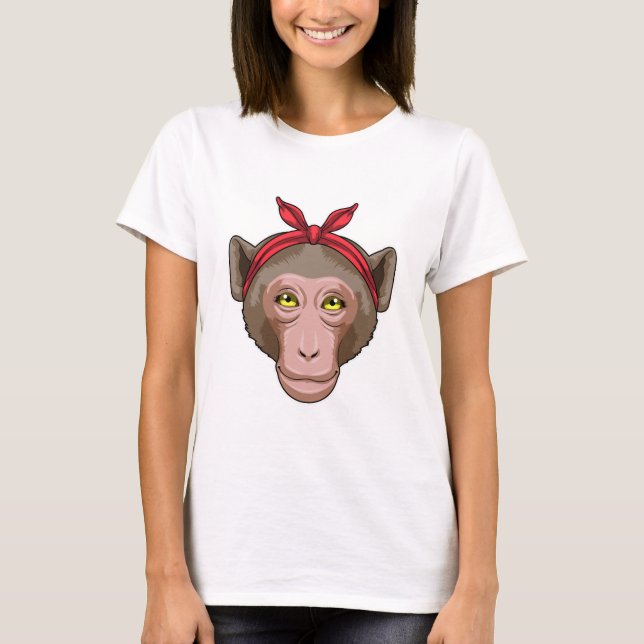 Monkey with Bandana T-Shirt (Vorderseite)
