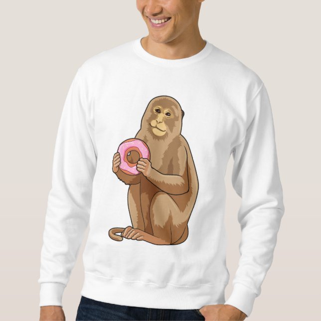 Monkey with Donut Sweatshirt (Vorderseite)