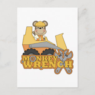 Monkey Wrench Bulldozer-T - Shirt und Geschenke Postkarte