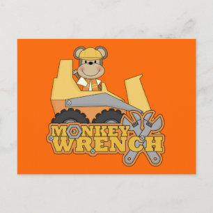 Monkey Wrench Bulldozer-T - Shirt und Geschenke Postkarte