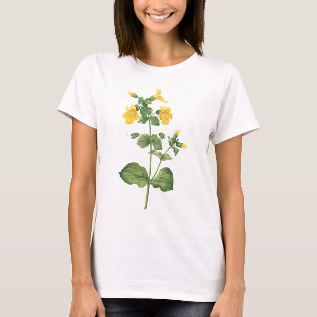 monkeyflower (Mimulus SP.) durch Redouté T-Shirt (Vorderseite)