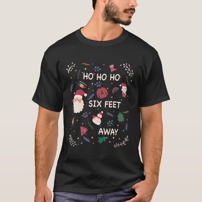Monkimonk Hospho Weihnachten Six Fee Away Social D T-Shirt (Vorderseite)