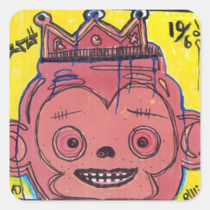 MonKIng Quadratischer Aufkleber