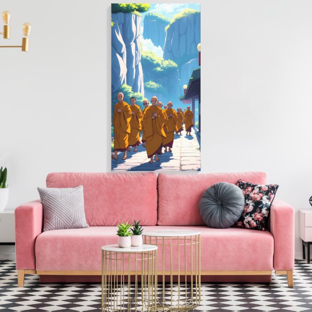 Monks for Peace Leinwanddruck (Insitu (Wohnzimmer))