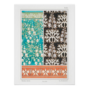 Monkshood wolfsbane Pflanze Art nouveau verneuil Poster