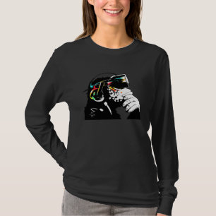 Monksy Affe mit Virtual Reality Brille T-Shirt