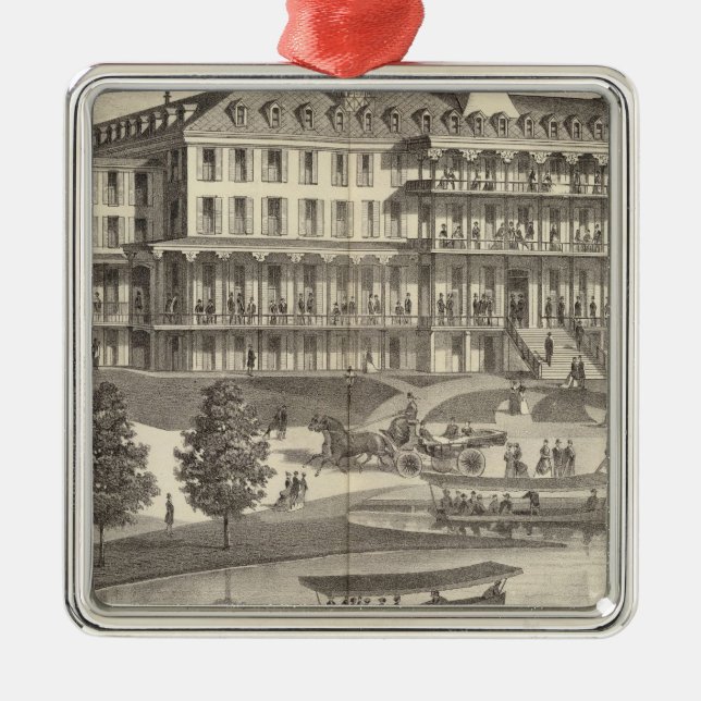 Monmouth House, Spring Lake Beach, New Jersey Ornament Aus Metall (Vorne)