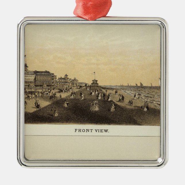 Monmouth House, Spring Lake, NJ Silbernes Ornament (Vorne)