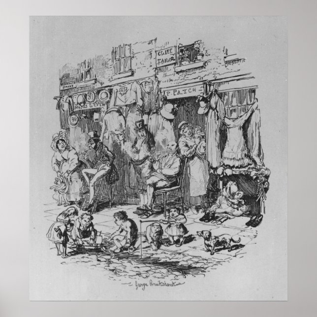 Monmouth, Illustration von "Sketches by Boz" Poster (Vorne)