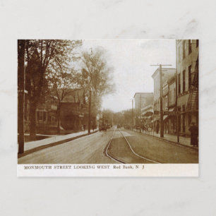 Monmouth St., Red Bank, NJ Vintage Postkarte