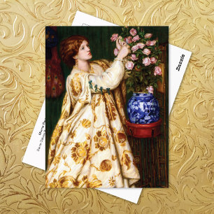 Monna Rosa Dante Gabriel Rossetti Postkarte