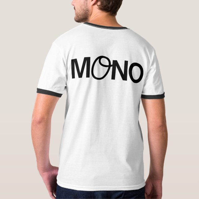 MONO Bedrucktes Basic Herren Ring T-Shirt (Schwarz voll)