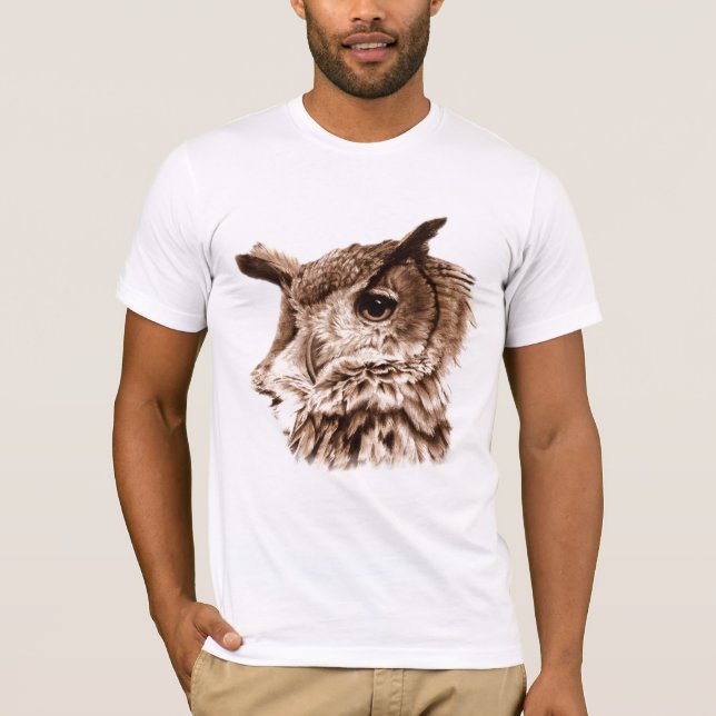 Mono fine art bemalt Adleruhu T - Shirt (Vorderseite)