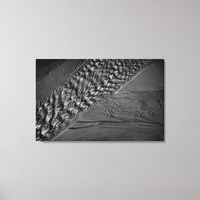 Mono-Foto von Wasseraufschlägen Leinwanddruck (Vorderseite)