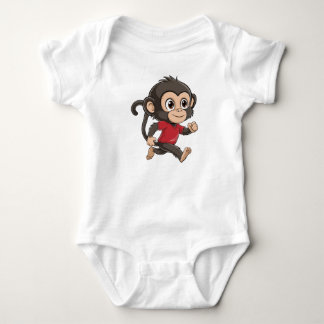 Mono Gracioso Caminando Baby Strampler