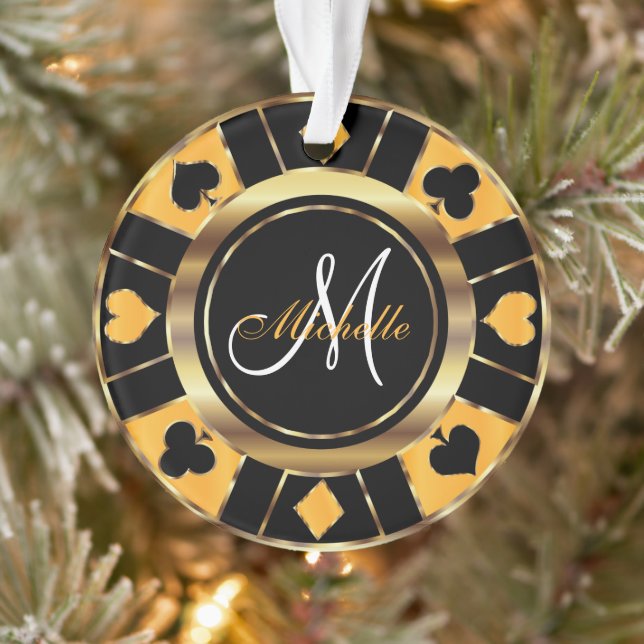 Mono-gramm-Chip im Casino Poker Ornament (Baum)
