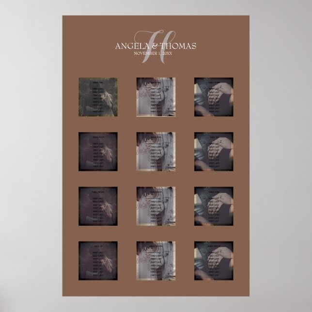 Mono-Gramm-Seekarte Poster