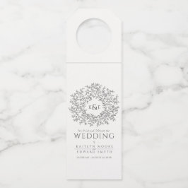 Mono handgezeichnete Mono-Mono-Kunsthochzeit Flaschenanhänger