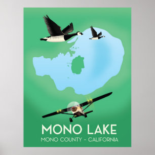 Mono Lake, Mono County, Kalifornien Reiseplakat Poster