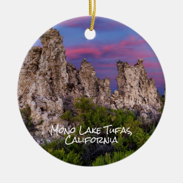 Mono Lake und Tufa Towers on South Shore Keramik Ornament (Vorne)