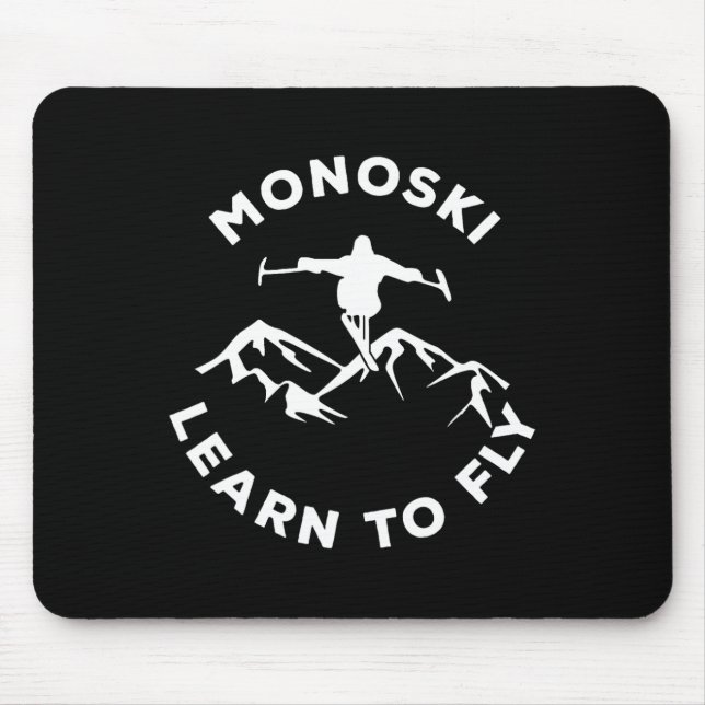 Mono Ski Learn To Fly Para Skiing Adaptive Sports  Mousepad (Vorne)
