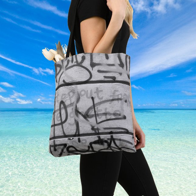 Mono Urban Graffiti Style Tote Bag (Graffiti design on a Shoulder Bag)