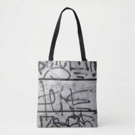 Mono Urban Graffiti Style Tote Bag