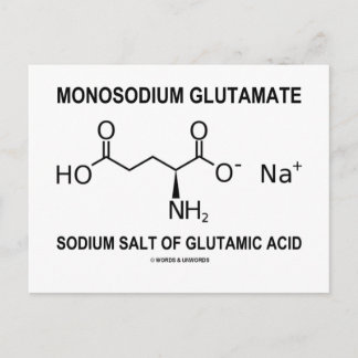 Monoatriumglutamat Natriumsalz der Glutaminsäure Postkarte