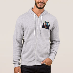 Monochrom Elegance: Kulturelle Leinwand mit Hoodie