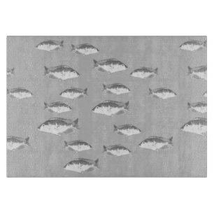 Monochrom-Graufisch Schneidebrett