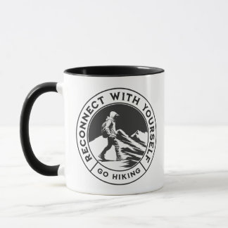 Monochrom-Kaffeemaschine für Wanderer Tasse