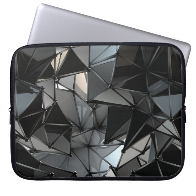 Monochrom ohne Grenzen: Laptopschutzhülle (Vorderseite)