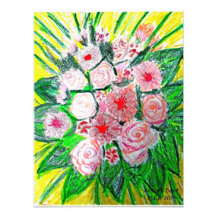Monochrom, Rosen, Dianthus caryophyllus, Gerb Fotodruck