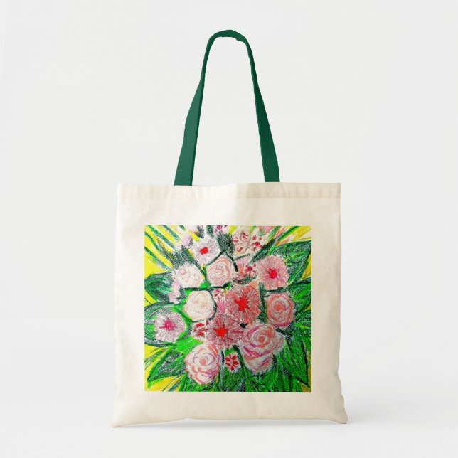 Monochrom, Rosen, Dianthus caryophyllus, Gerb Tragetasche (Vorne)