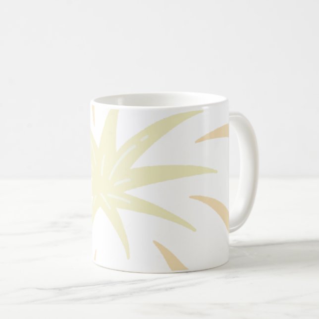 Monochromatic Doodle Burst Kaffeetasse (VorderseiteRechts)