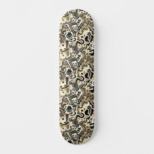 Monochromatisch Abstrakte Kunst in der Stadtstraße Skateboard