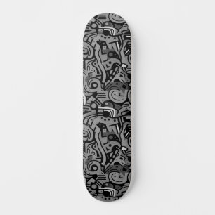 Monochromatisch Abstrakte Kunst in der Stadtstraße Skateboard