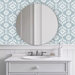 Monochromatisch blau geometrisch tapete