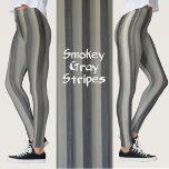 Monochromatisch, grau und schwarz leggings<br><div class="desc">Diese Leggings in glatter Streifen in Schwarz und Grau sind ein lustiges und edles monochromatisches Graudesign. Das monochrome Muster macht eine Mode-Aussage,  die Spaß und Chic macht.</div>