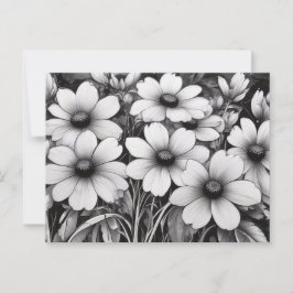 Monochromatische Blütenfreude im Blut Postkarte