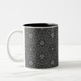 Monochromatische Filigree-Kaffee-Tasse Zweifarbige Tasse