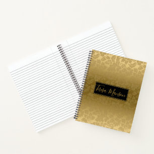 Monochromatische Goldfäden Notizbuch