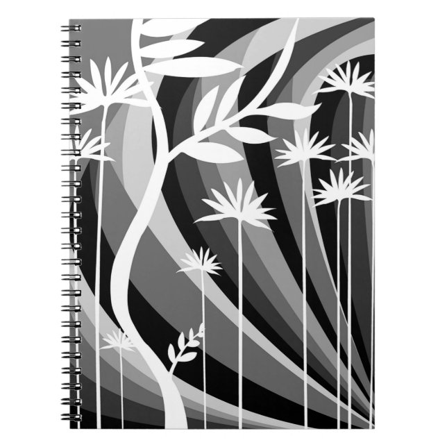 Monochromatische Pflanze Notizblock (Vorderseite)