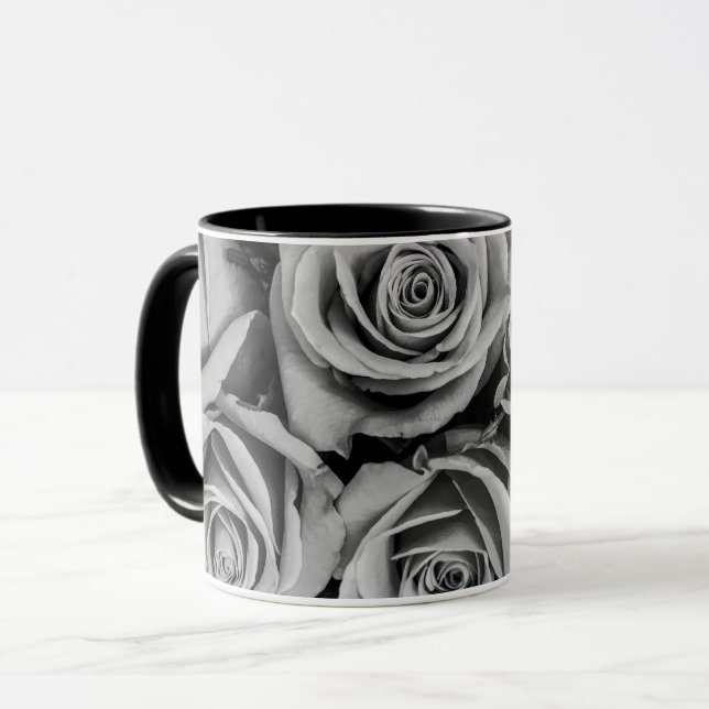 Monochromatische Rose Tasse (Vorderseite Links)