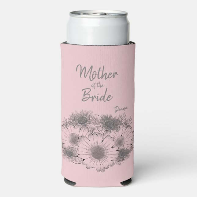 Monochromatische, schlichte Mutter der Braut Selters Dosenkühler (Seltzer Rückseite)