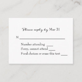 Monochromatische Treetops Antwort-UAWG Begleitkarte