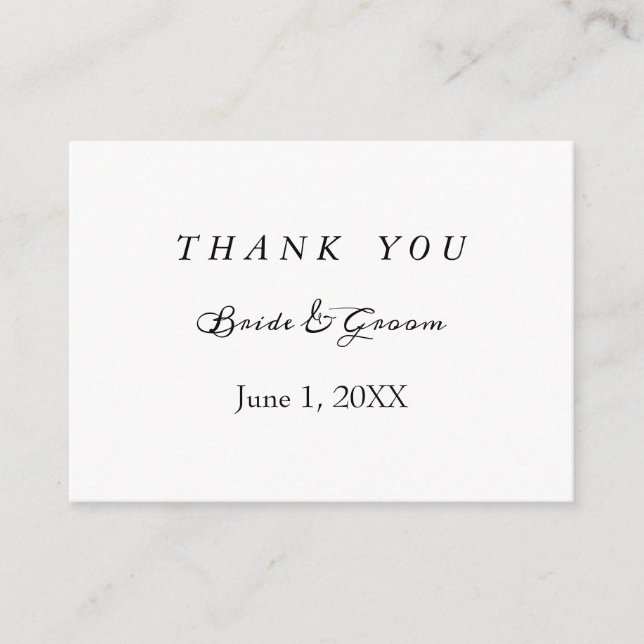 Monochromatische Treetops vielen Dank Begleitkarte (Vorderseite)