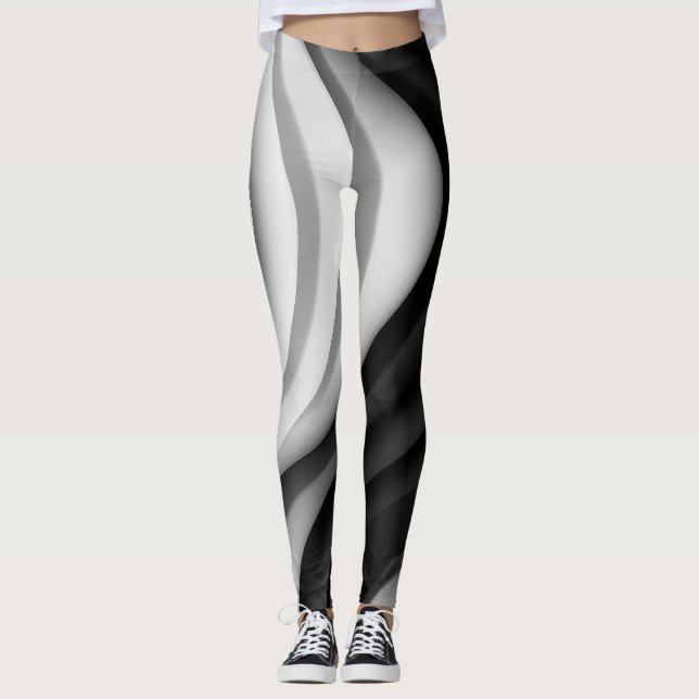 Monochromatische Wave-Leggings Leggings (Vorderseite)